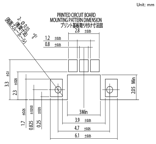 Mechanical Drawing - Alps Alpine SKSJLEE010 Side Push Type Tact Switch™